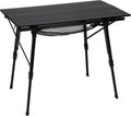 PORTAL Outdoor Folding Portable Picnic Camping Table with Adjustable Height Aluminum Roll Up Table Top Mesh Layer, Silver